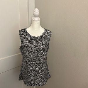 Ann Taylor tank top- Black & white print
